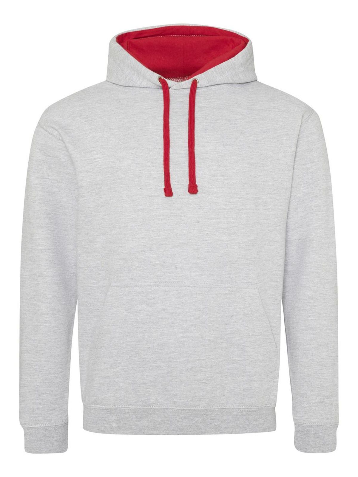 heather grey-fire red